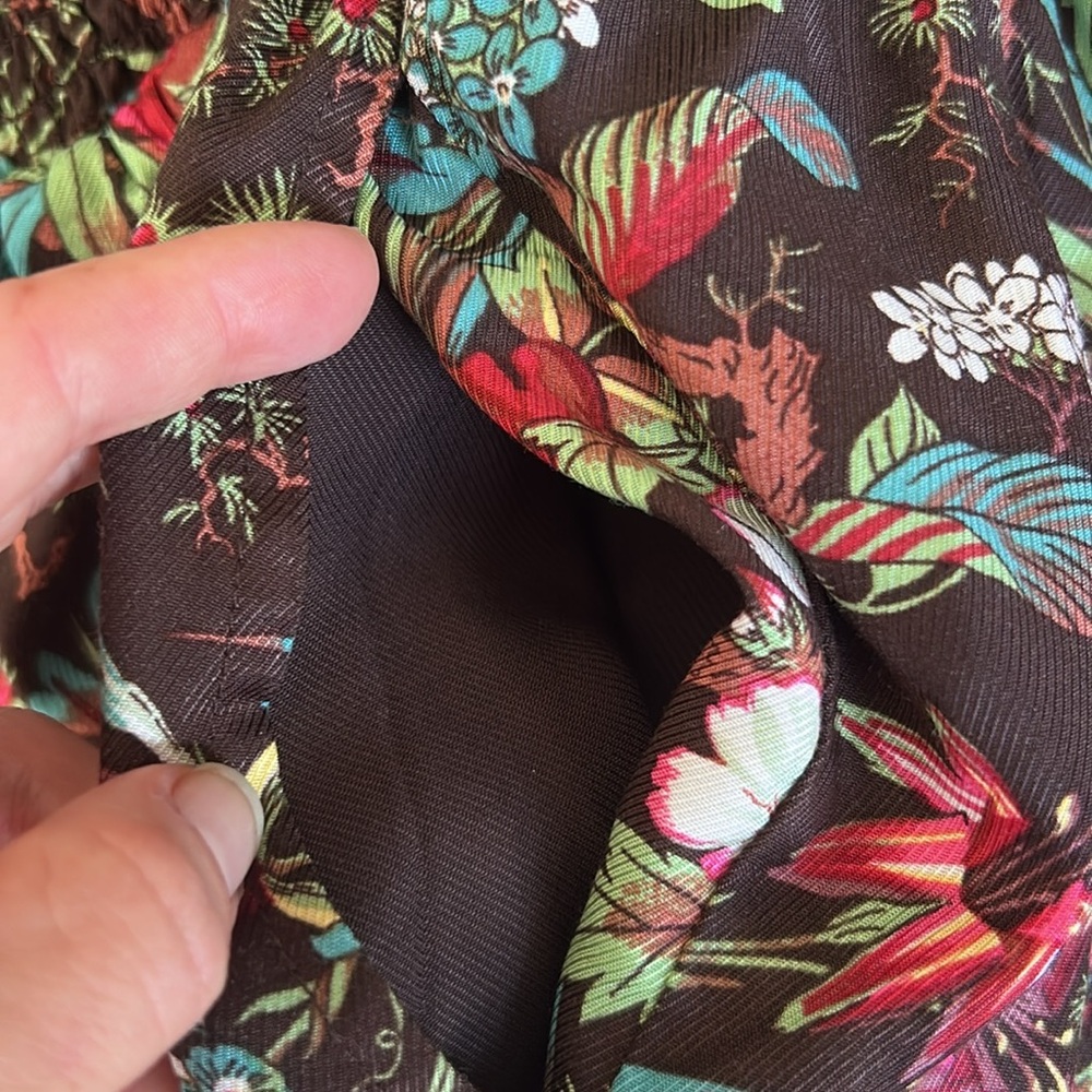 Anthropologie Smocked High Waist Floral Shorts - M - Picture 7 of 10